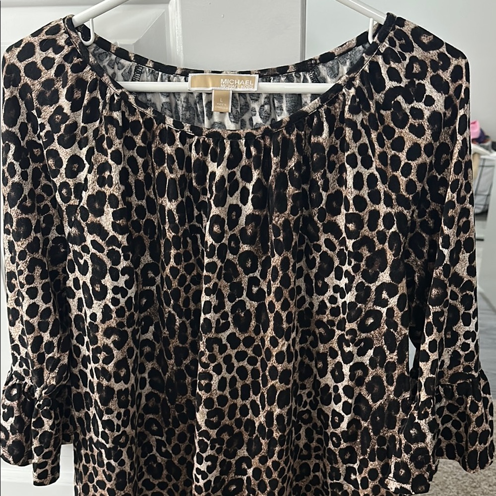 Michael Kors Leopard Print Women's Top